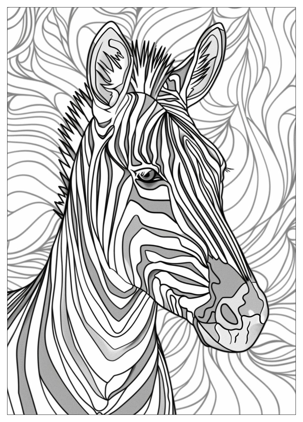 Zebra Coloring Pages-8