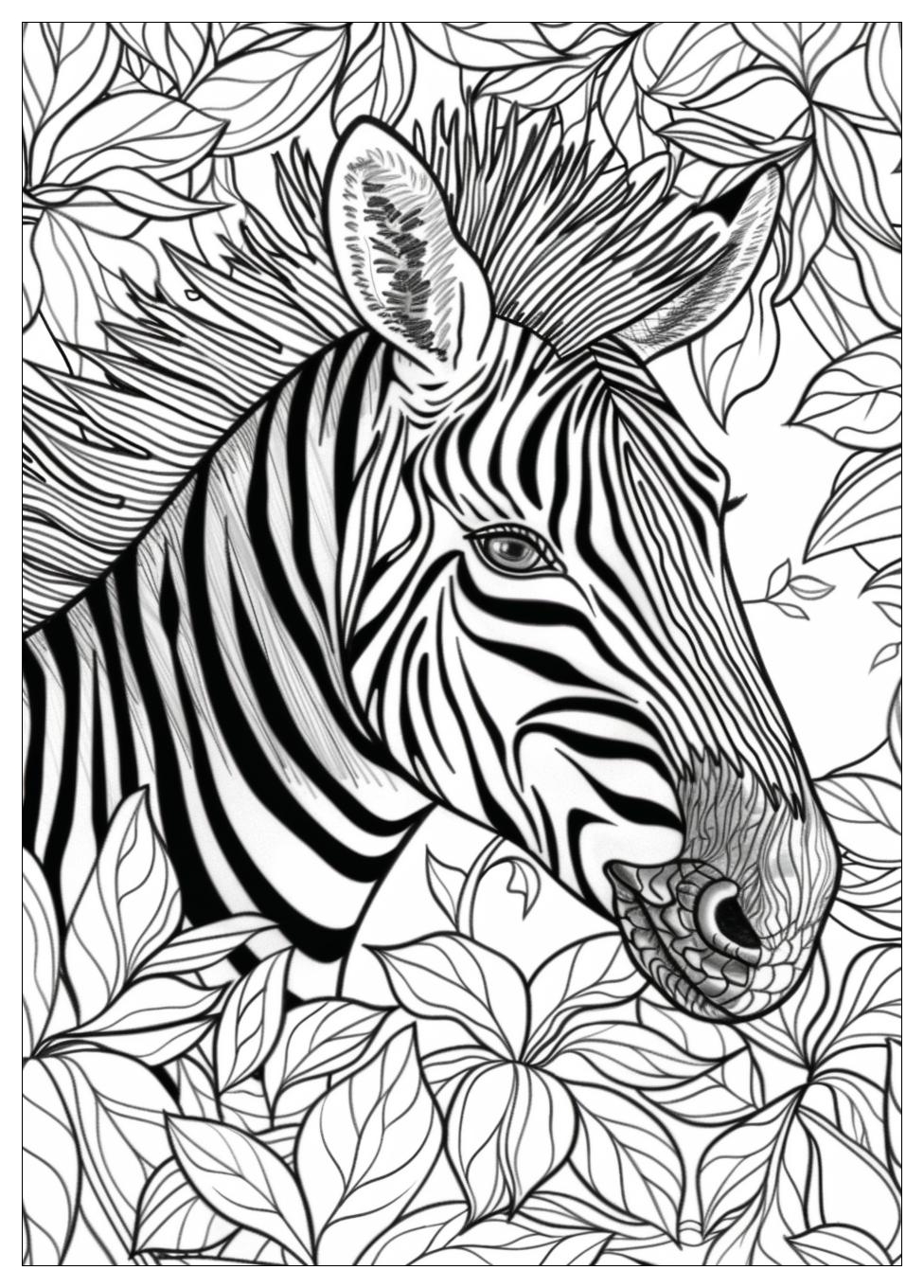 Zebra Coloring Pages-9