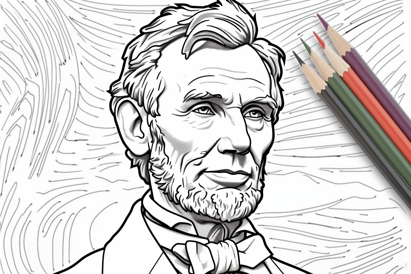 Free Printable PDF Abraham Lincoln Coloring Pages