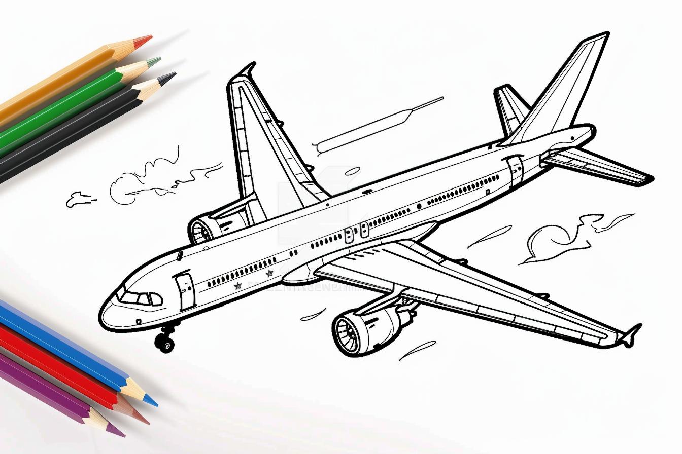 Free Airplane coloring pages