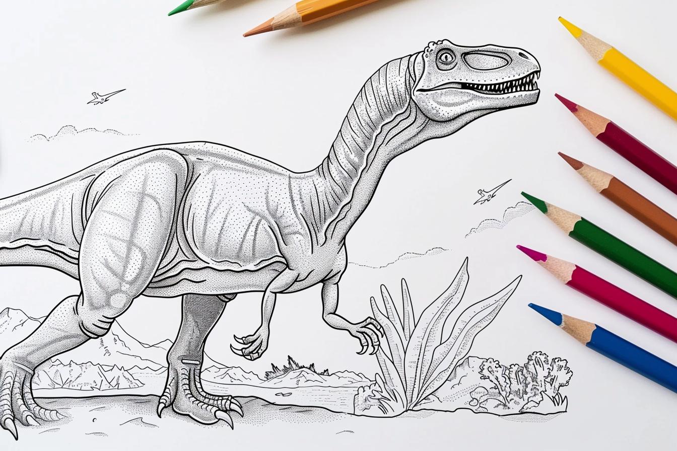 Free Printable PDF Allosaurus Coloring Pages