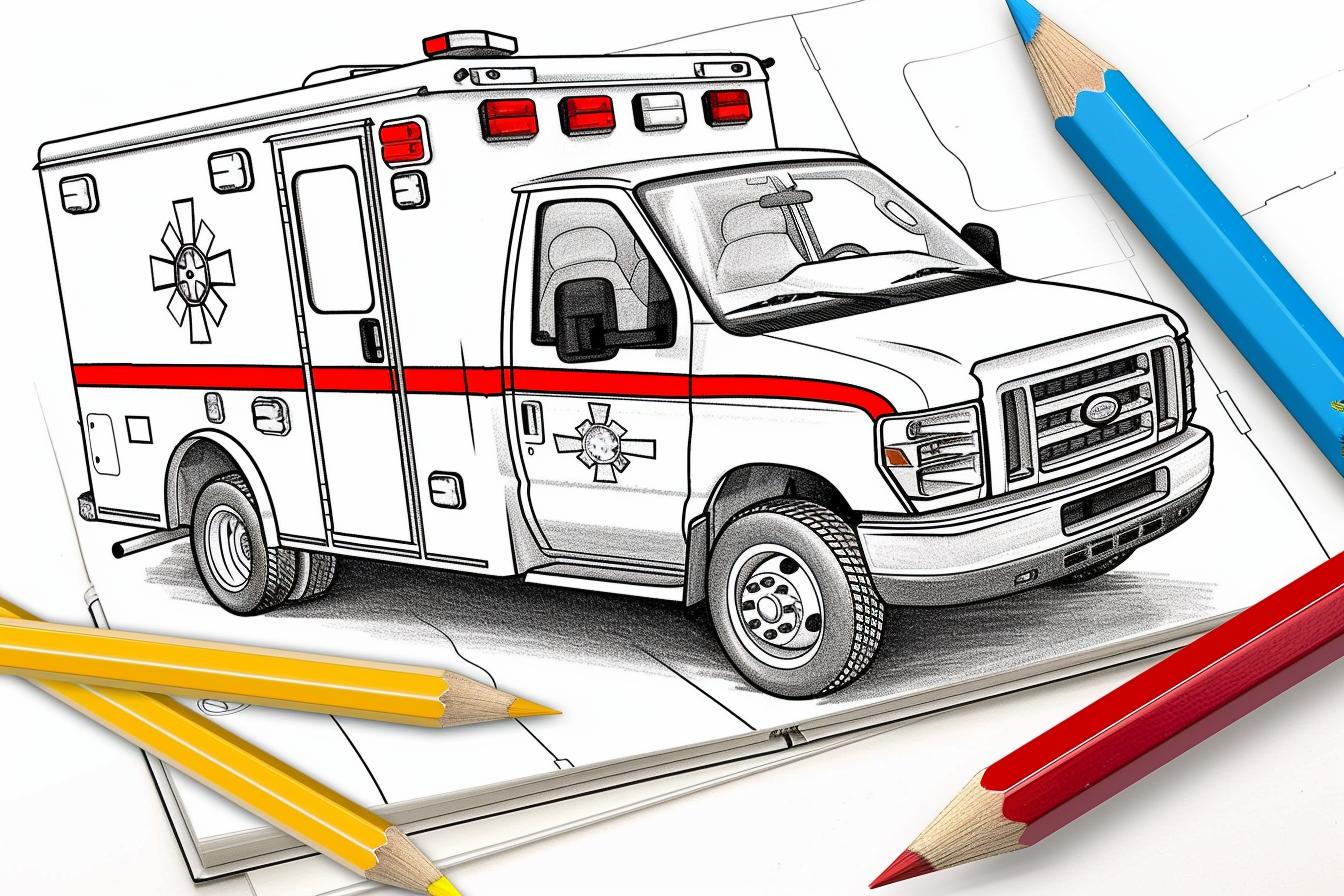 Free Ambulance Coloring Pages