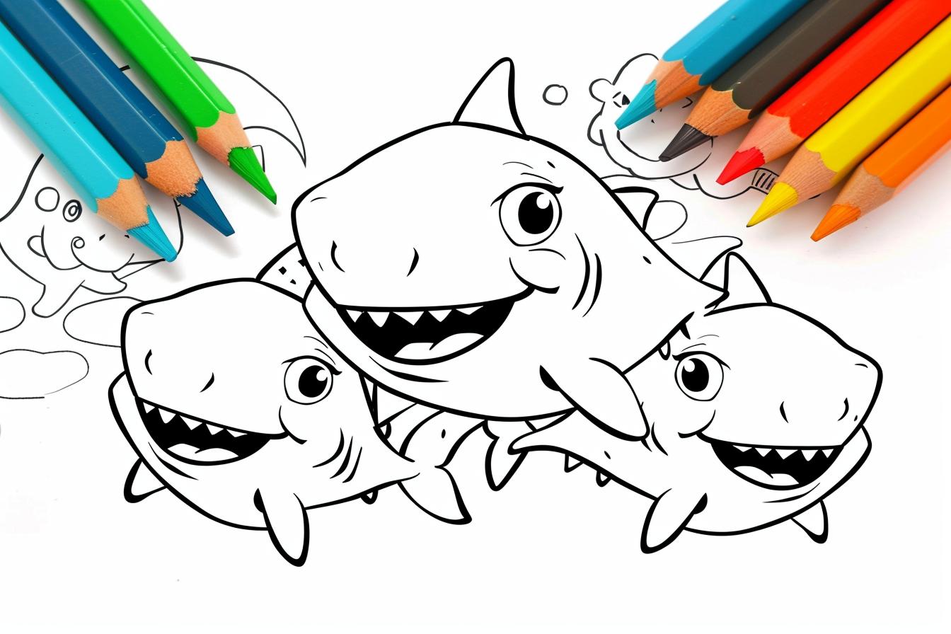 Free Printable PDF Baby Shark Coloring Pages