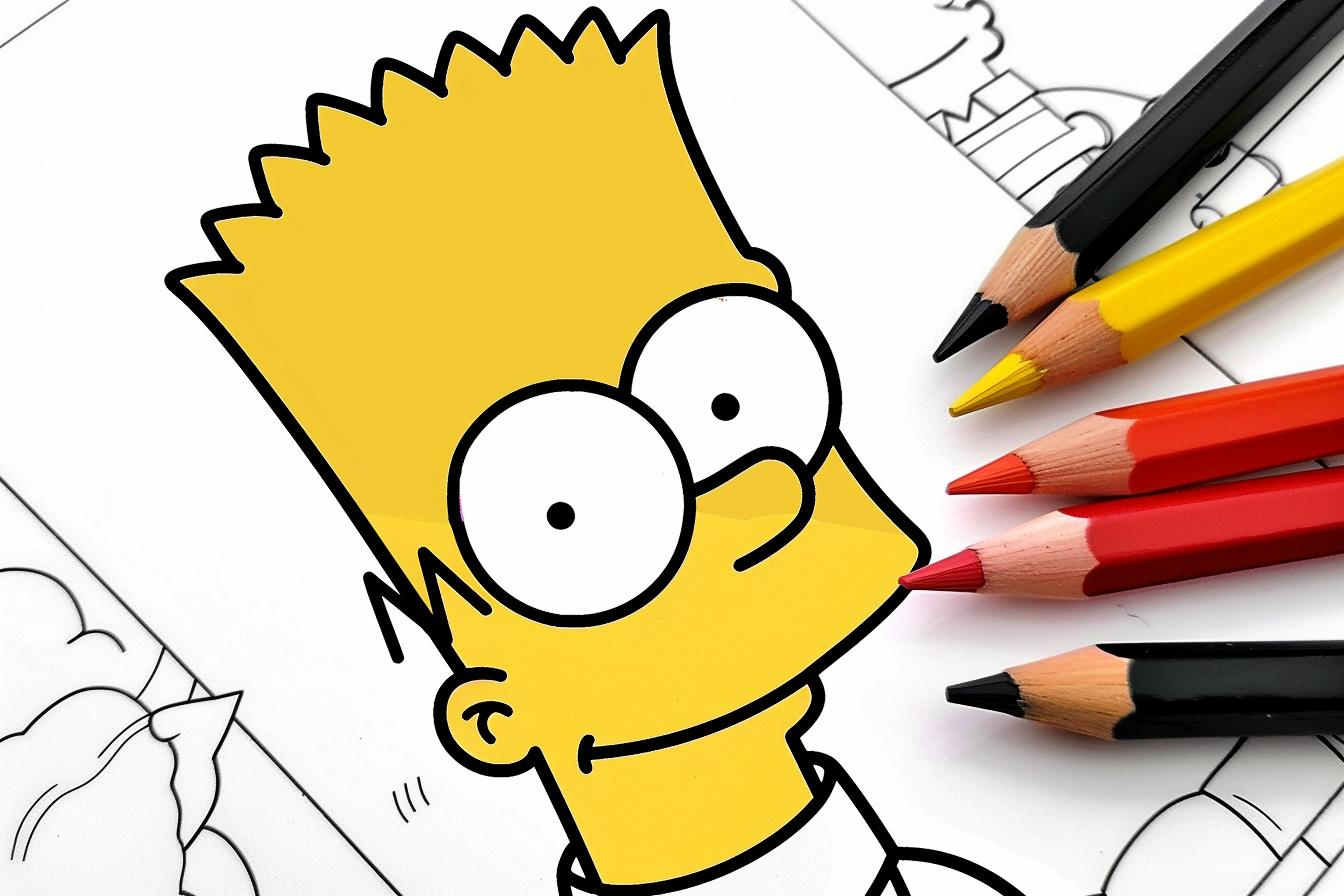 Free Printable PDF Bart Simpson Coloring Pages