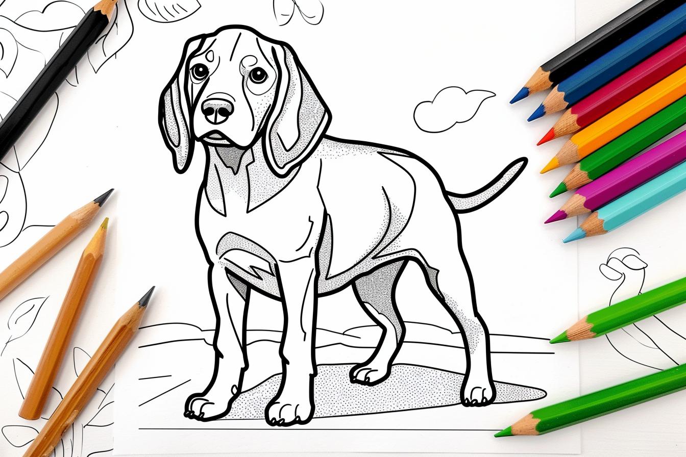 Free Printable PDF Beagle Coloring Pages