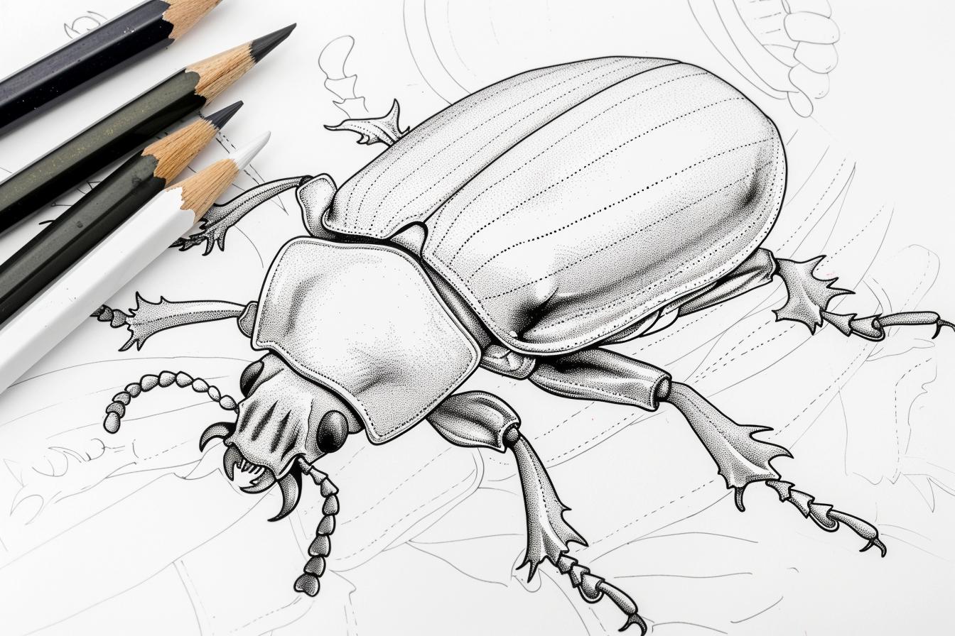 Free Printable PDF Beetle Coloring Pages