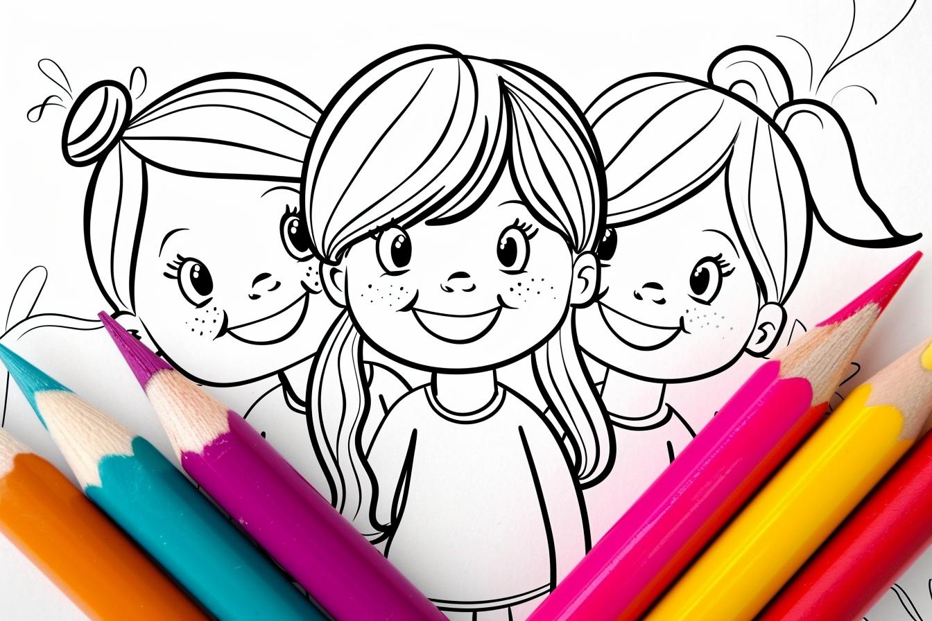 Free Printable PDF BFF Coloring Pages