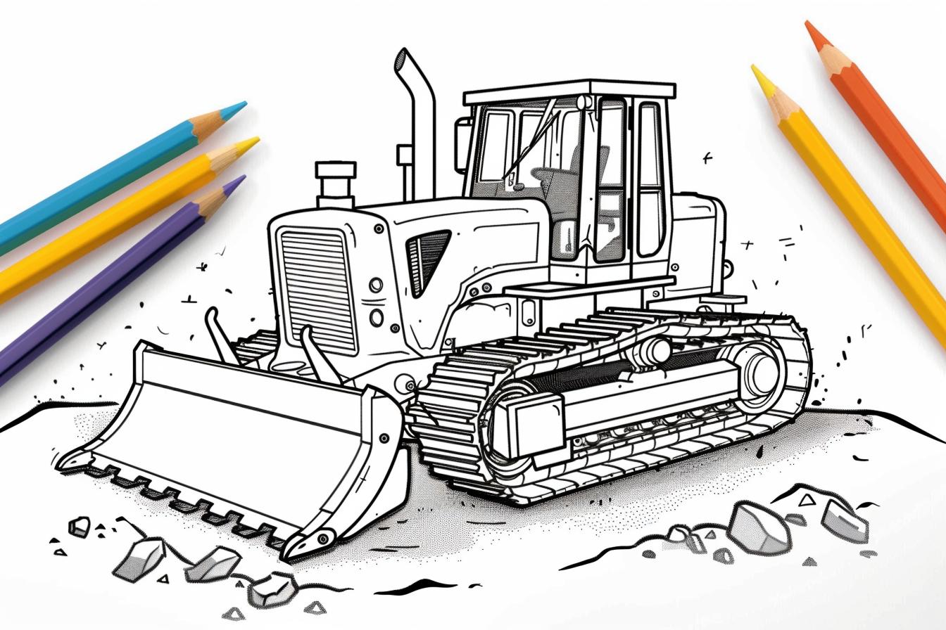 Free Bulldozer Coloring Pages