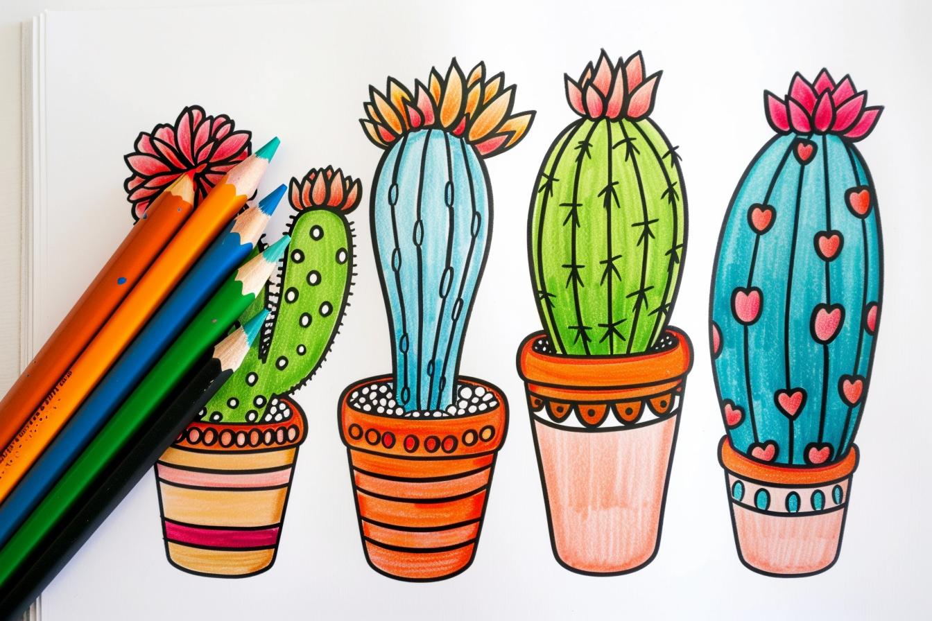 Free Cactus Coloring Pages