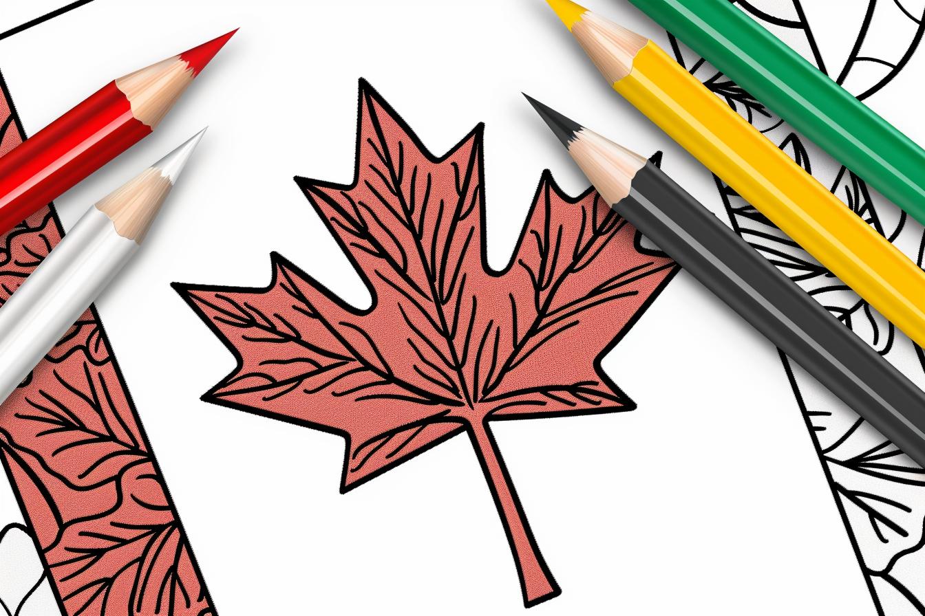 Free Printable PDF Canada Flag Coloring Pages