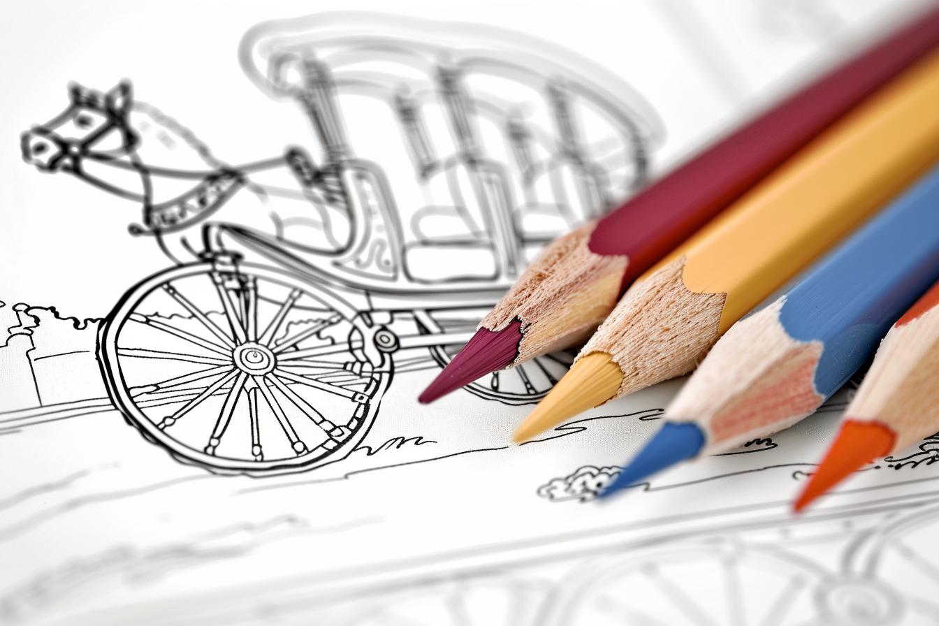 Free Carriage Coloring Pages