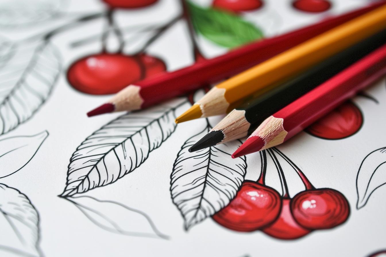 Free Cherry Coloring Pages