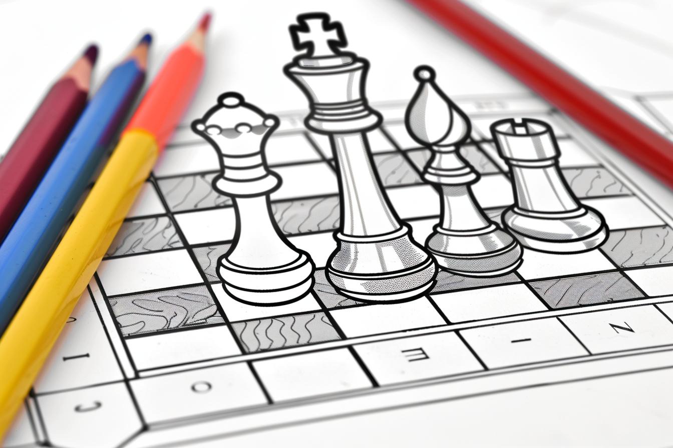 Free Printable PDF Chess Coloring Pages