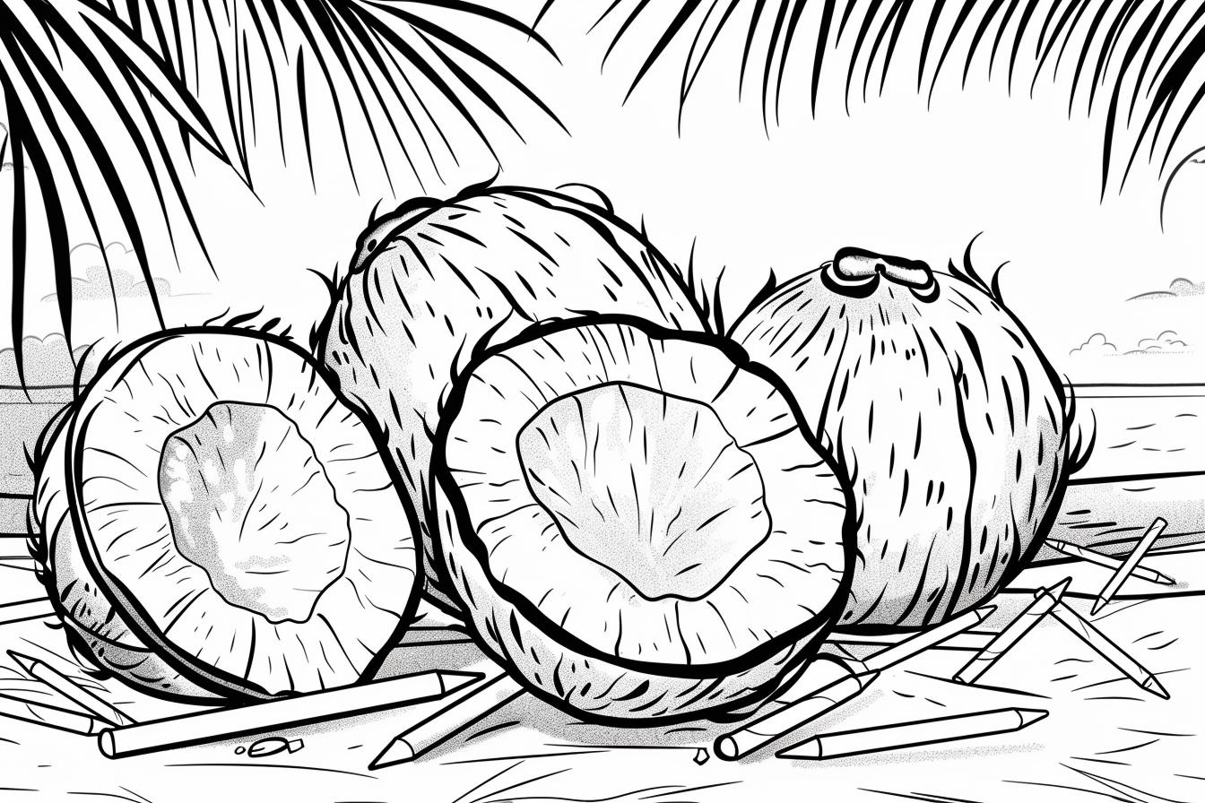 Free Coconut Coloring Pages