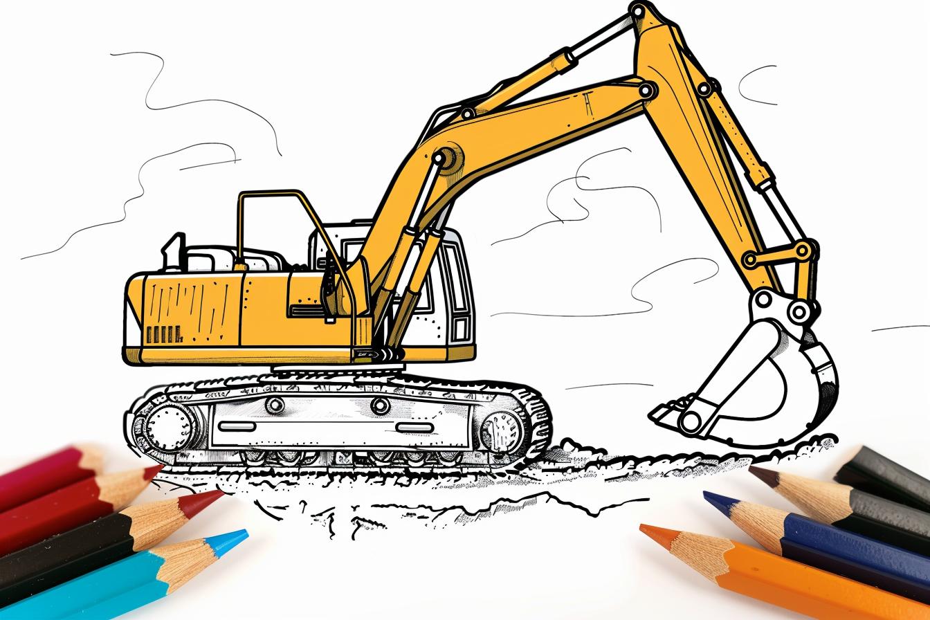 Free Printable PDF Construction Equipment Coloring Pages