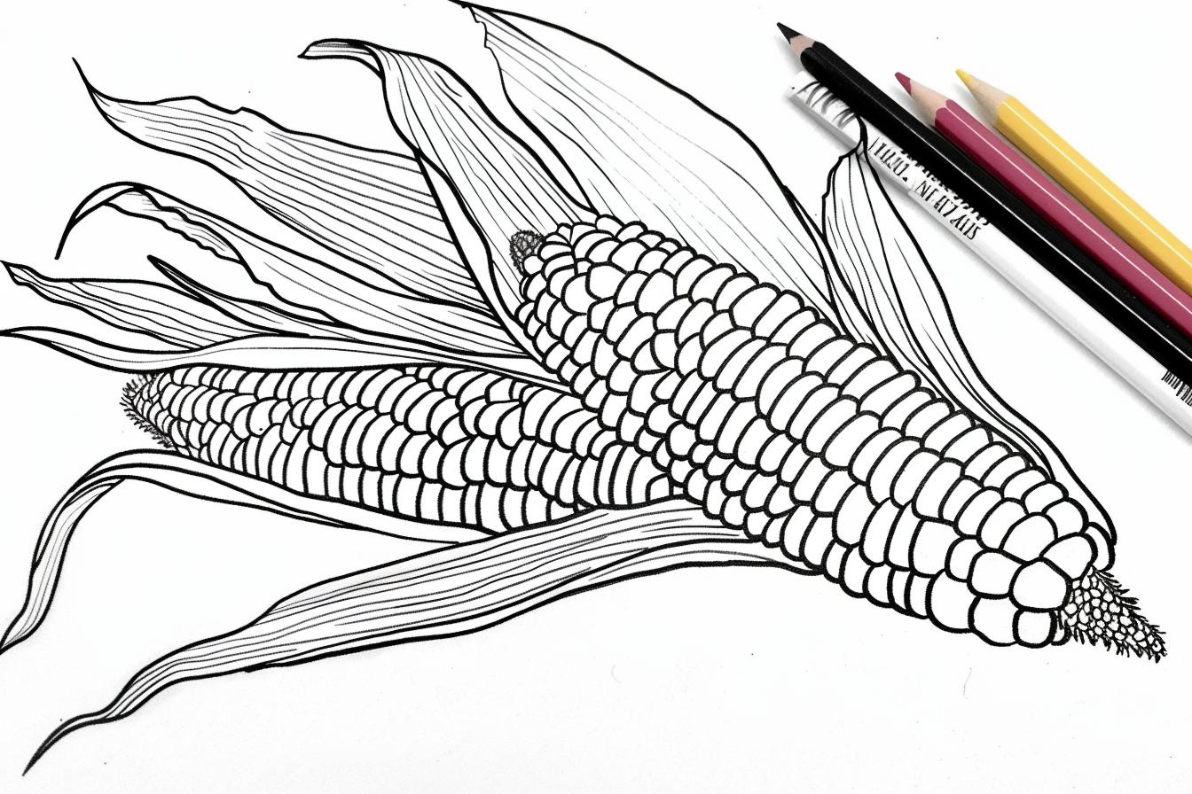 Free Printable PDF Corn Coloring Pages