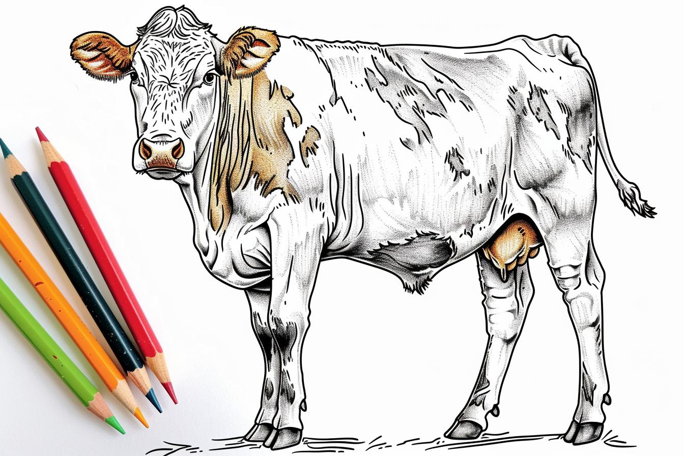 Free Printable PDF Cow Coloring Pages