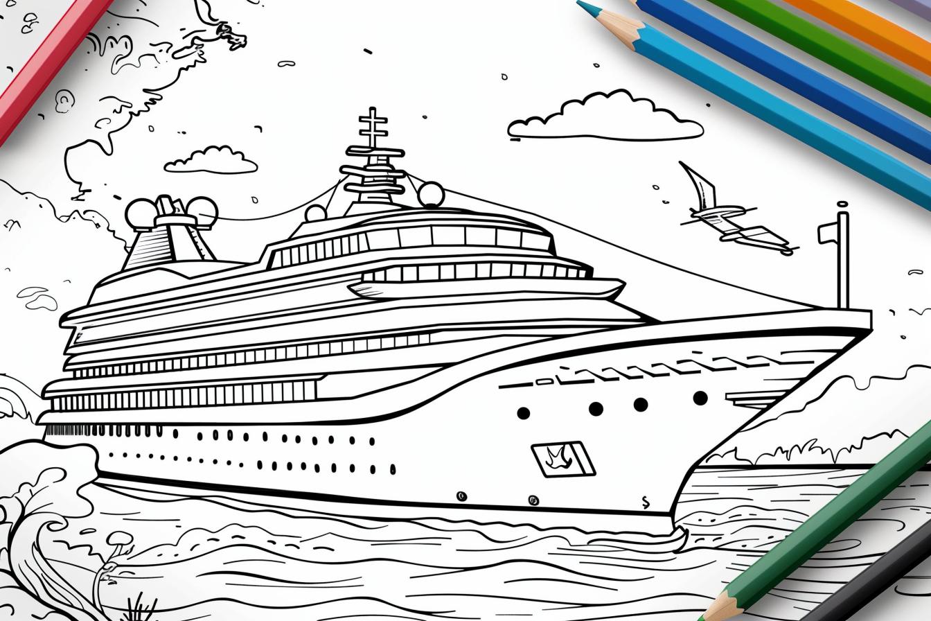 Free Cruise Ship Coloring Pages