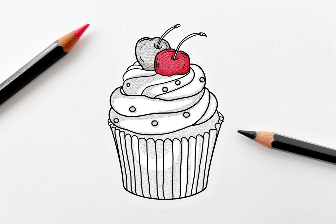 Free Cupcake Coloring Pages