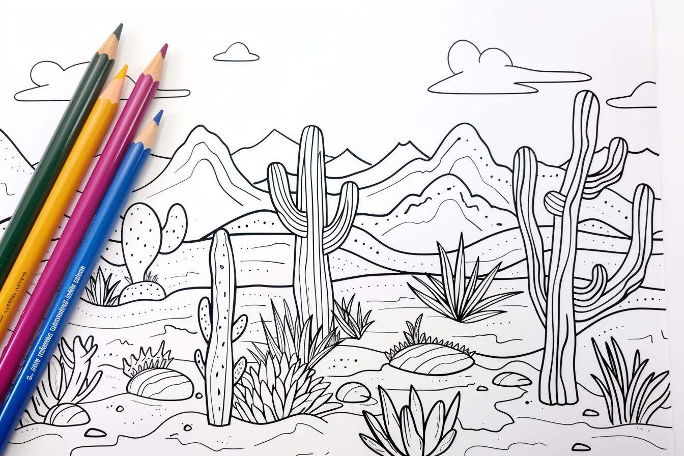 Free Printable PDF Desert Coloring Pages