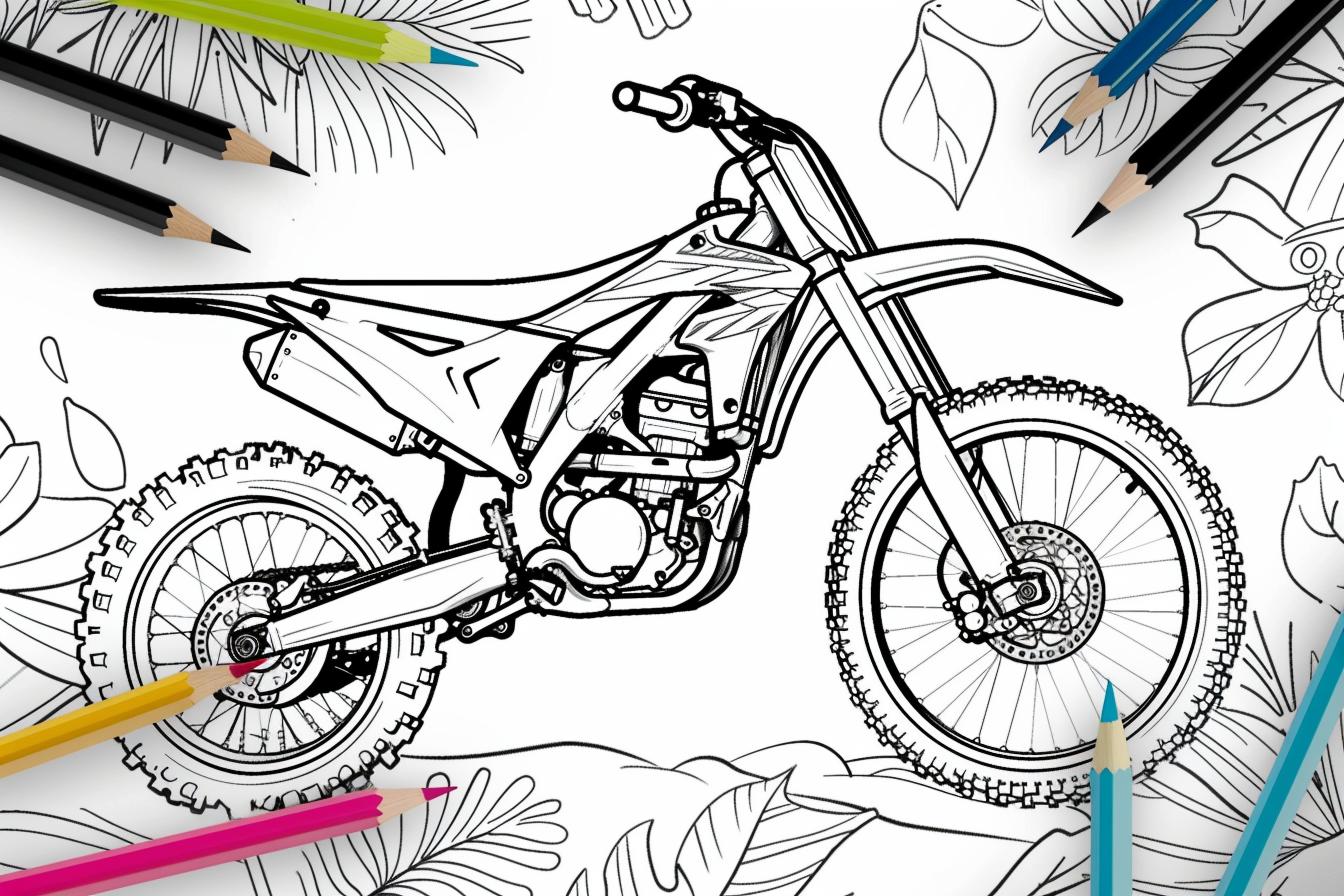 Free Printable PDF Dirt Bike Coloring Pages