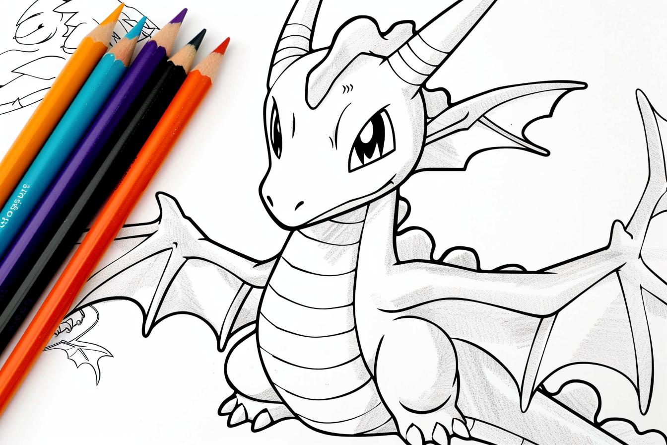 Free Printable PDF Dragonite Coloring Pages