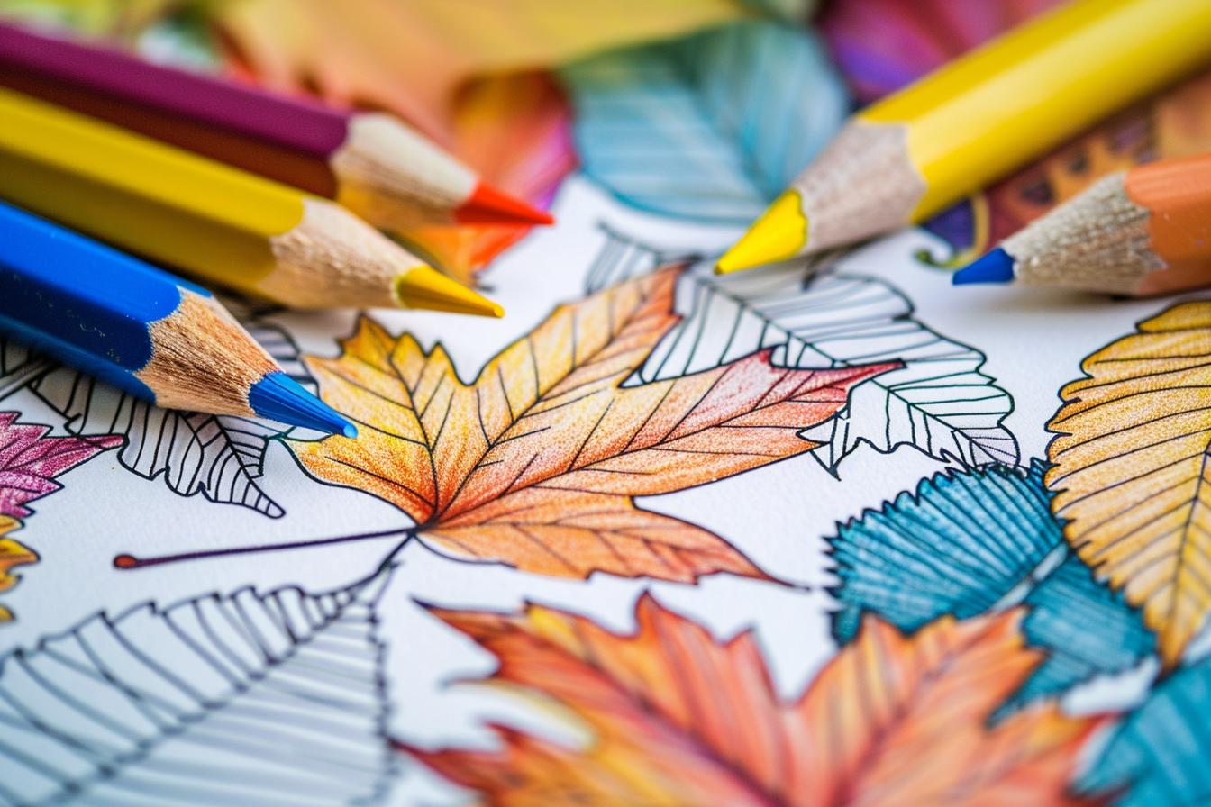 Free Fall Leaves Coloring Pages