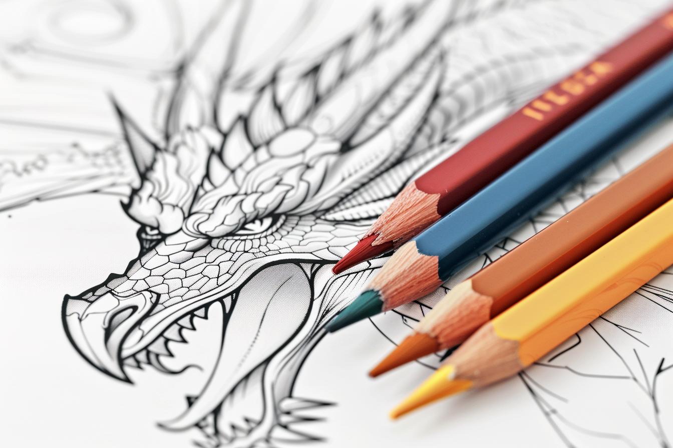 Free Printable PDF Fire Breathing Dragon Coloring Pages