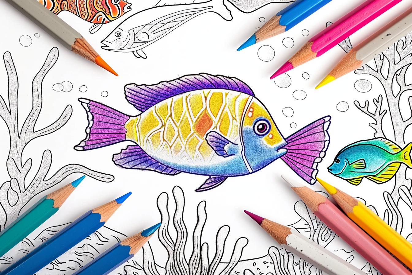 Free Printable PDF Fish Aquarium Coloring Pages