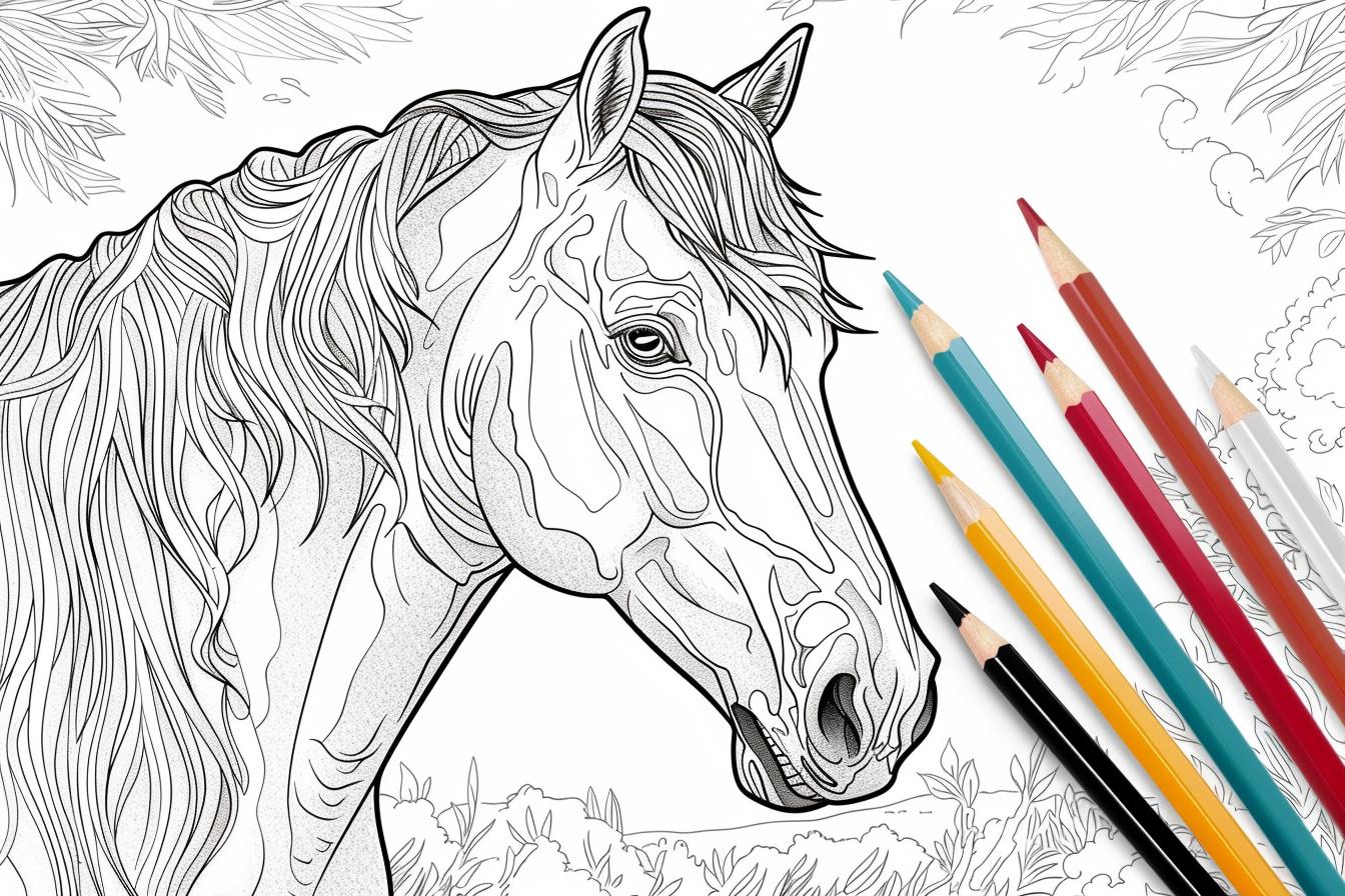 Free Printable PDF Horse Coloring Pages