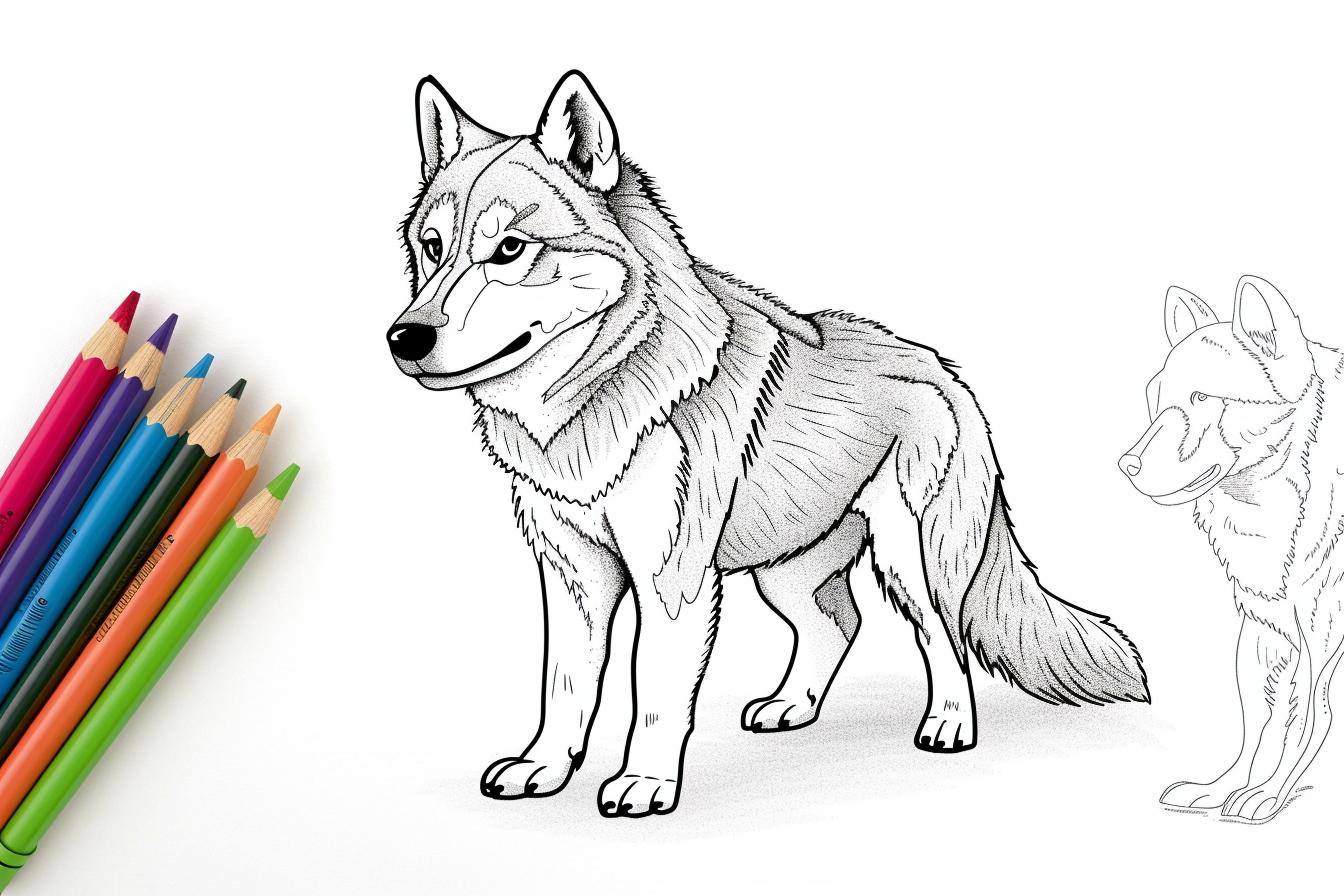 Free Printable PDF Husky Coloring Pages