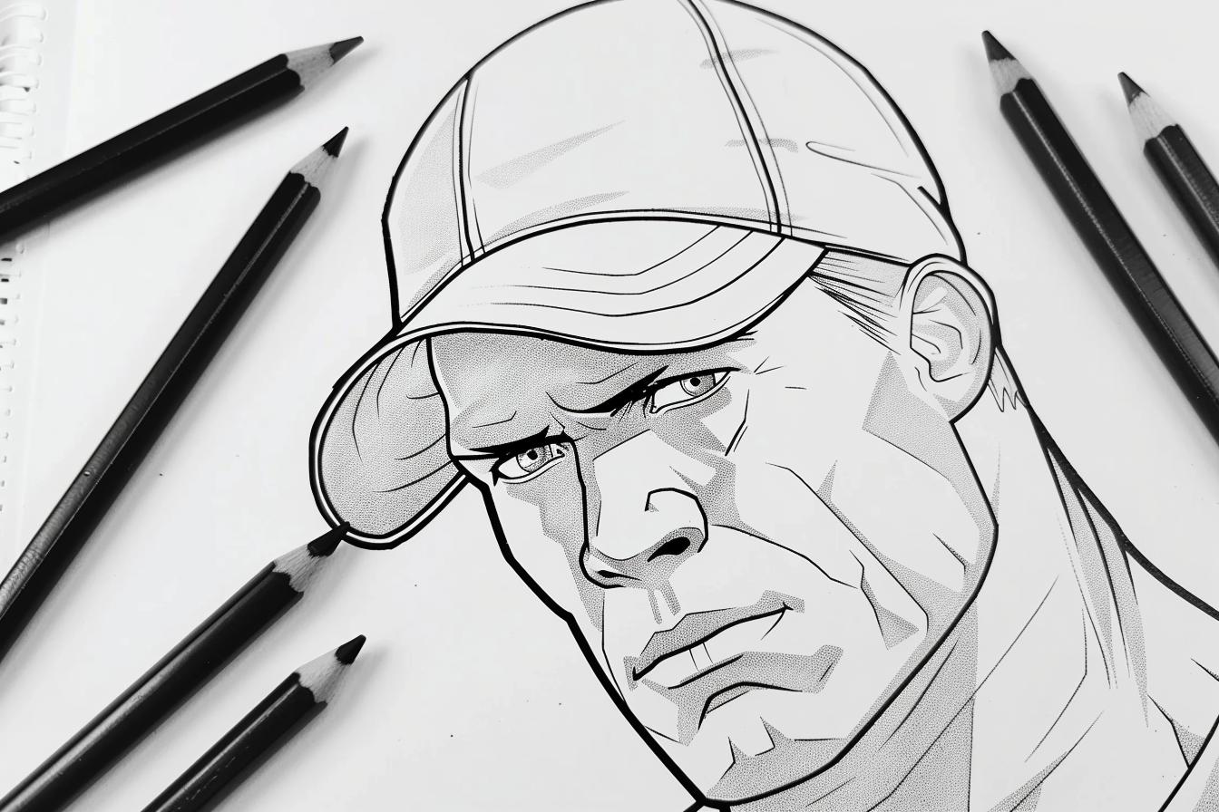 Free Printable PDF John Cena Coloring Pages