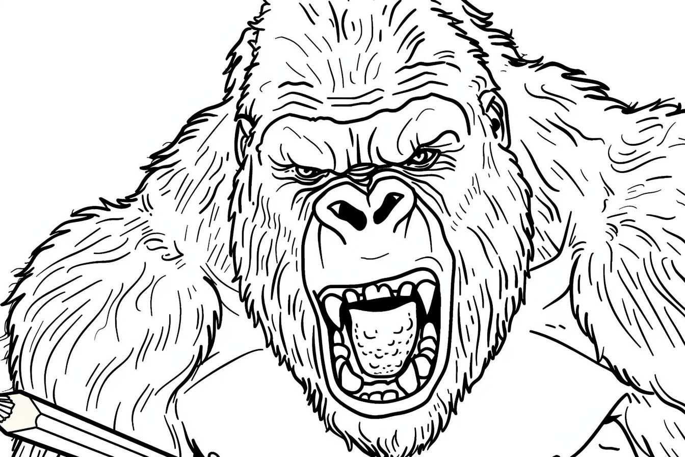 Free Printable PDF King Kong Coloring Pages