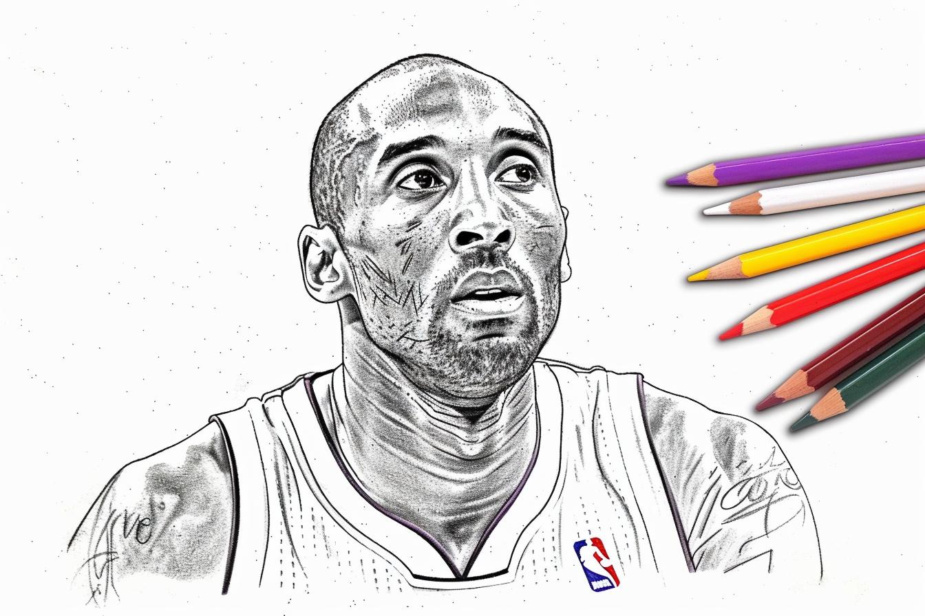 Free Printable PDF Kobe Bryant Coloring Pages