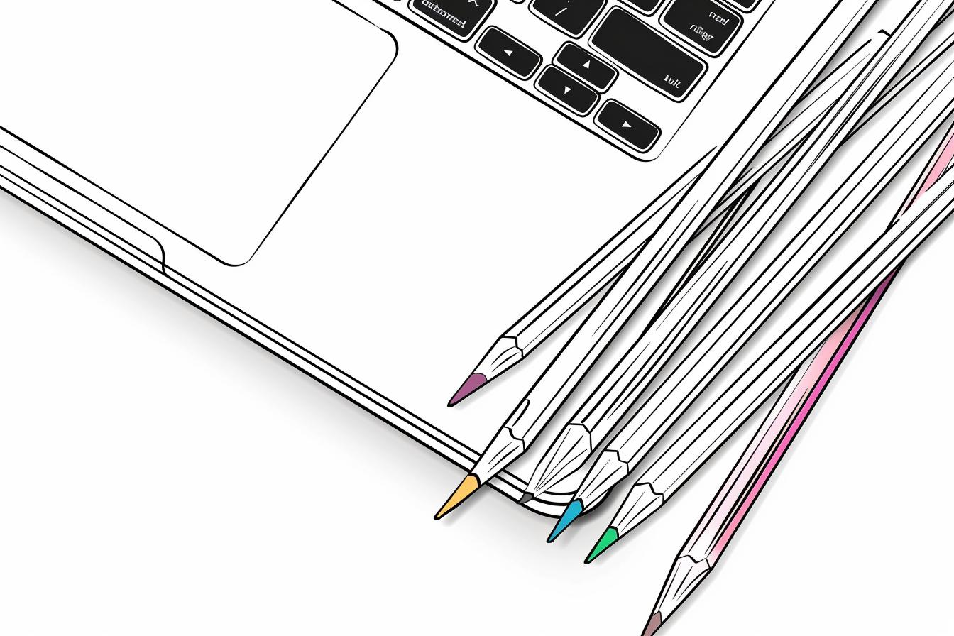 Free Laptop Coloring Pages