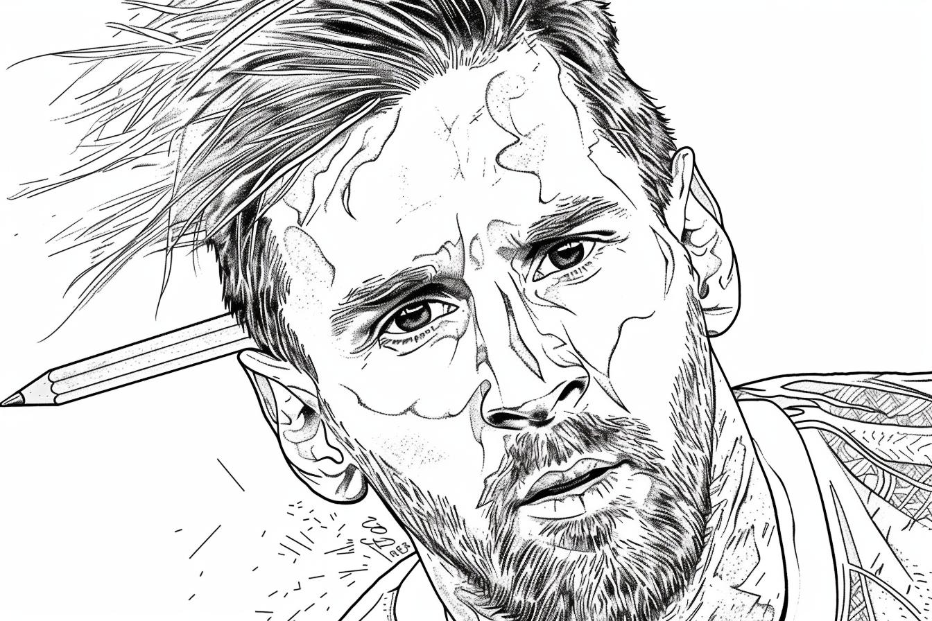 Free Printable PDF Lionel Messi Coloring Pages