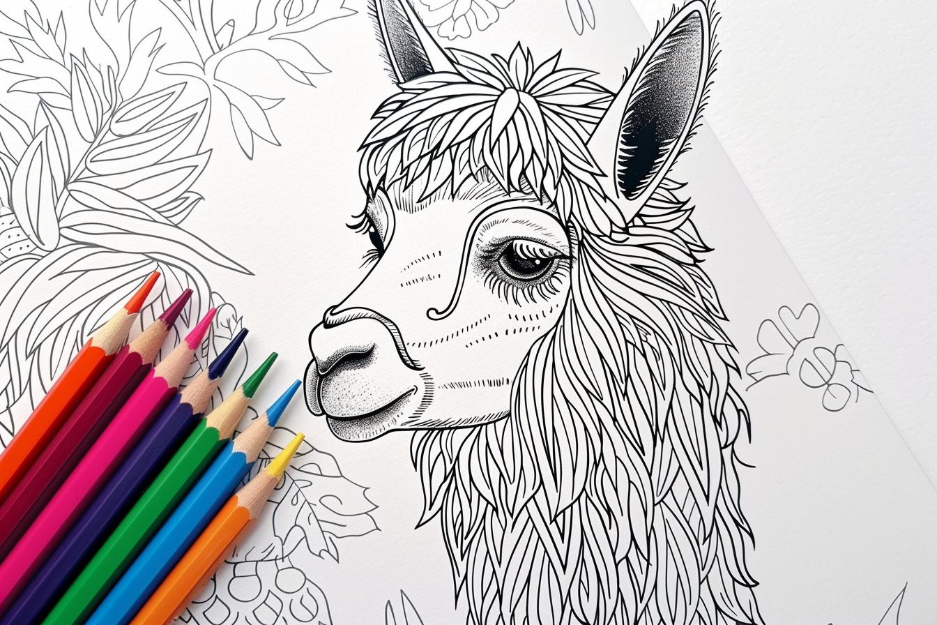 Free Printable PDF Llama Coloring Pages