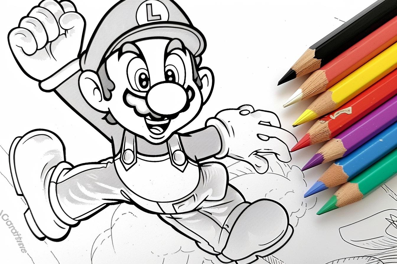 Free Printable PDF Luigi Coloring Pages