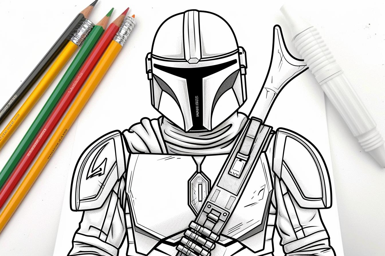 Free Printable PDF Mandalorian Coloring Pages