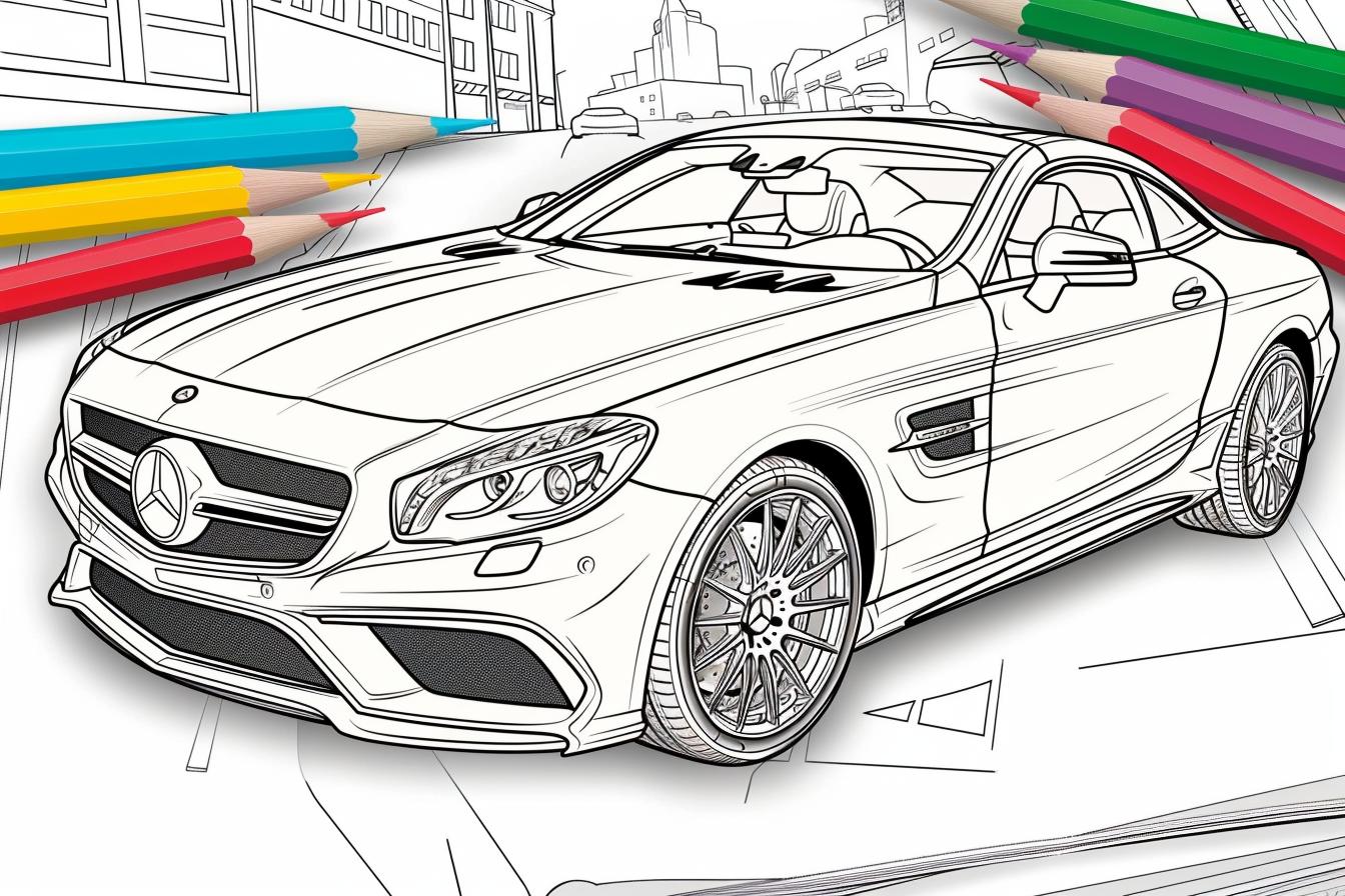 Free Printable PDF Mercedes Benz Coloring Pages