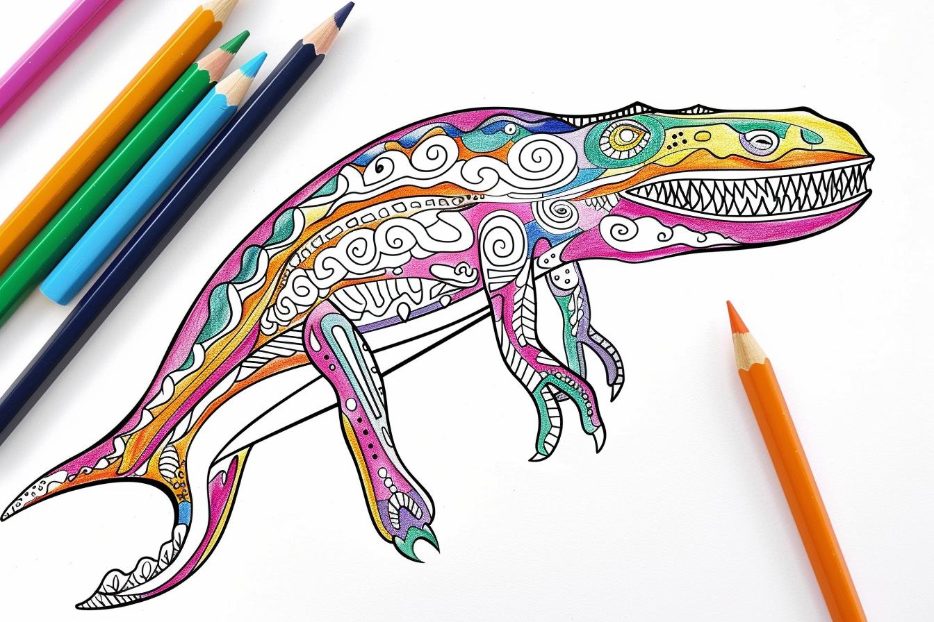 Free Printable PDF Mosasaurus Coloring Pages 