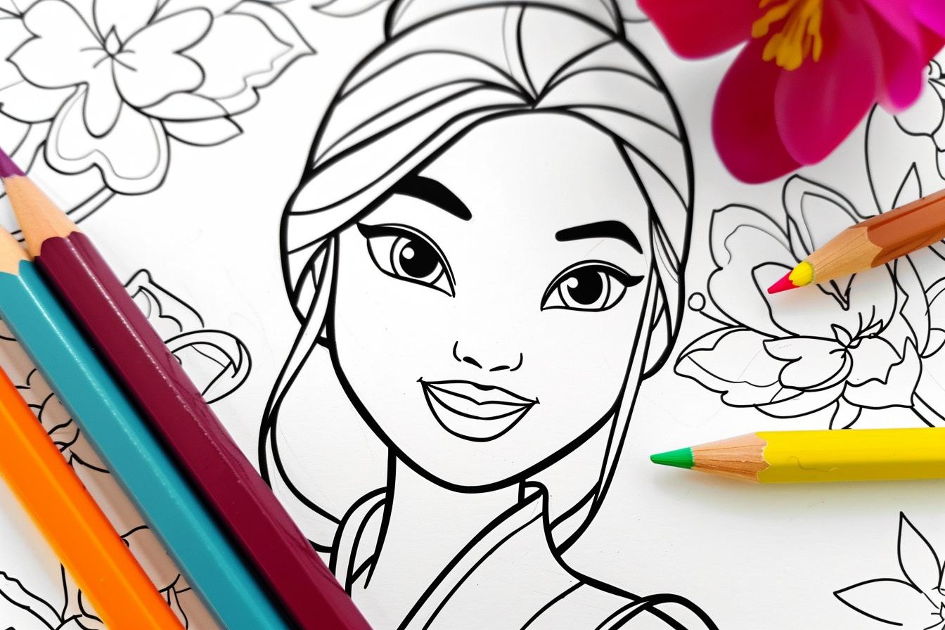 Free Printable PDF Mulan Coloring Pages