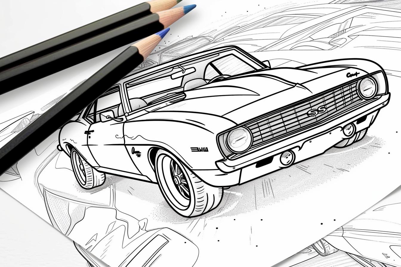 Free Muscle Car Coloring Pages