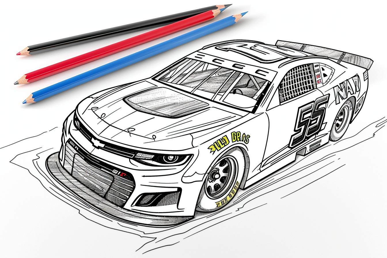 Free Printable PDF Nascar Coloring Pages