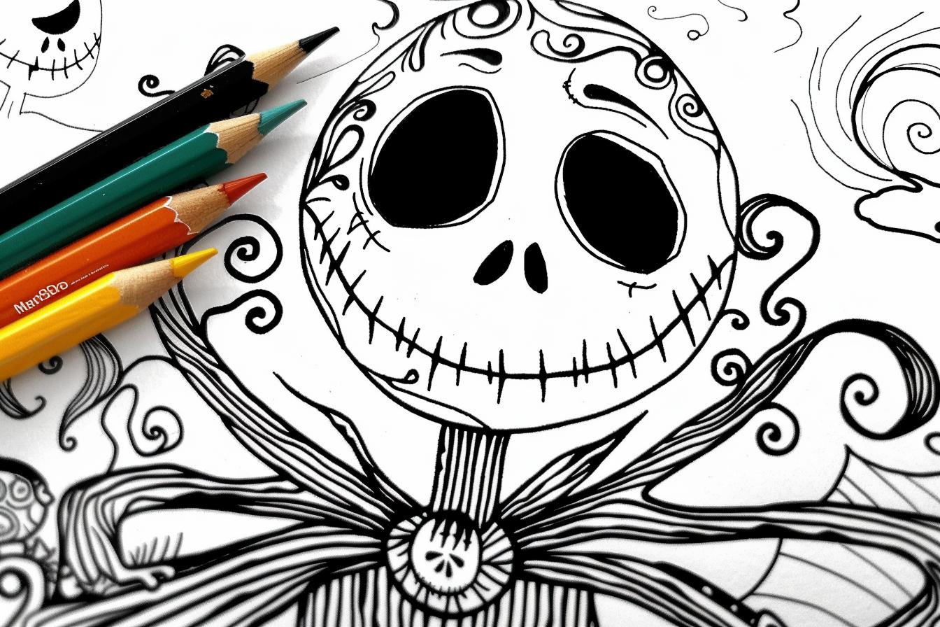 Free Printable PDF Nightmare Before Christmas Coloring Pages