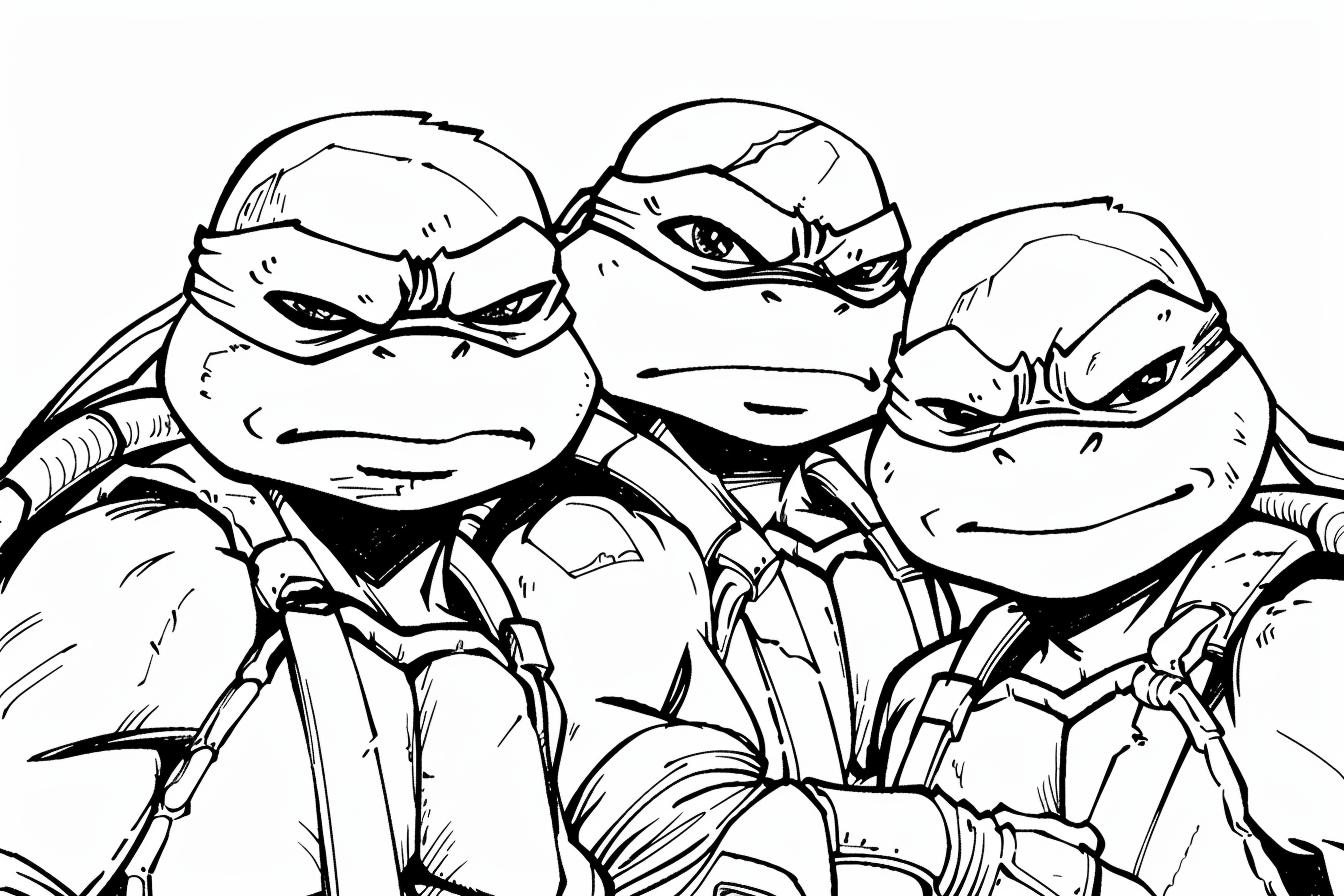 Free Printable PDF Ninja Turtles Coloring Pages