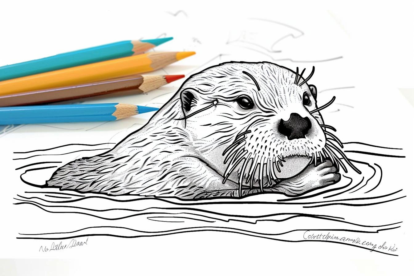 Free Printable PDF Otter Coloring Pages