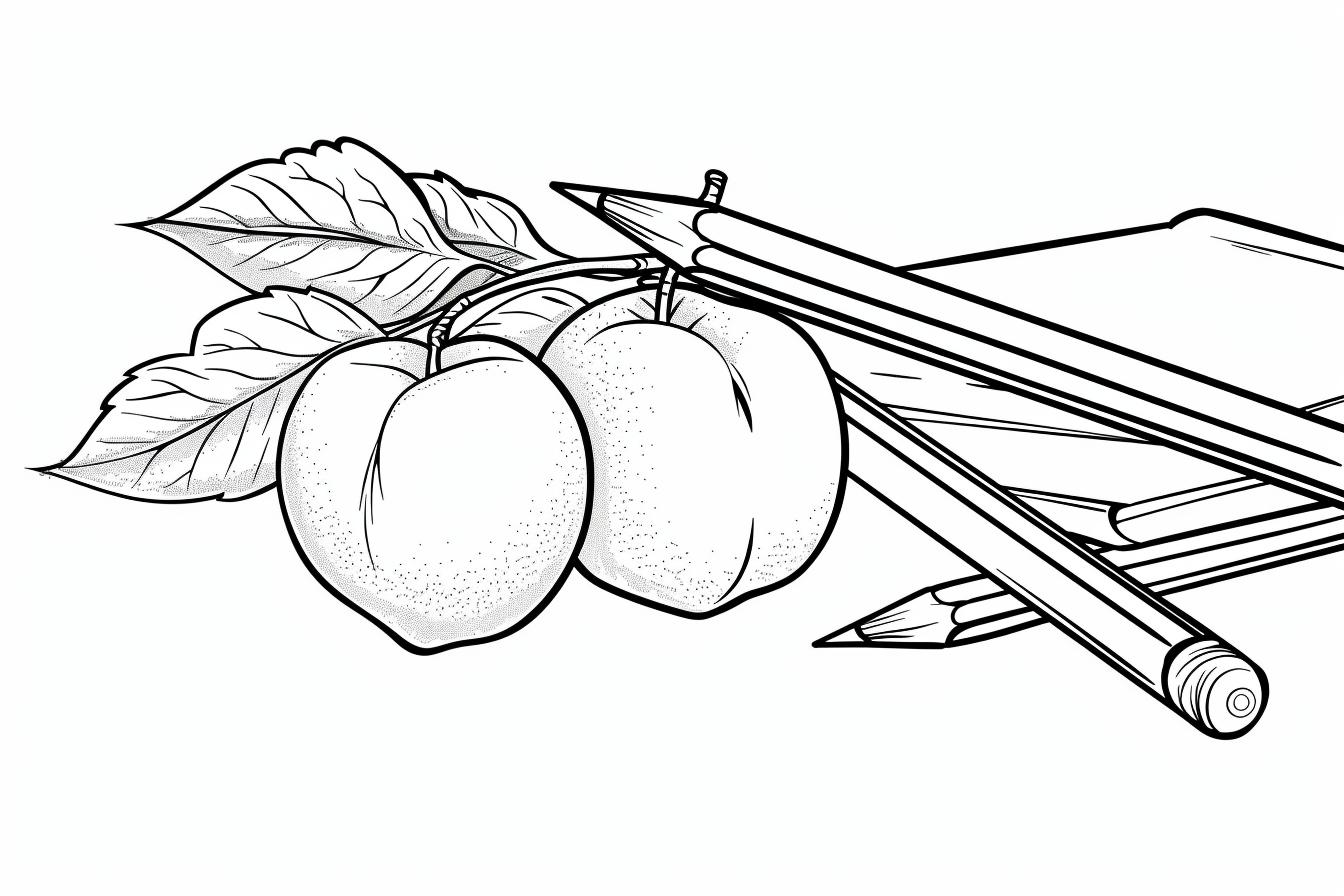 Free Peach Coloring Pages