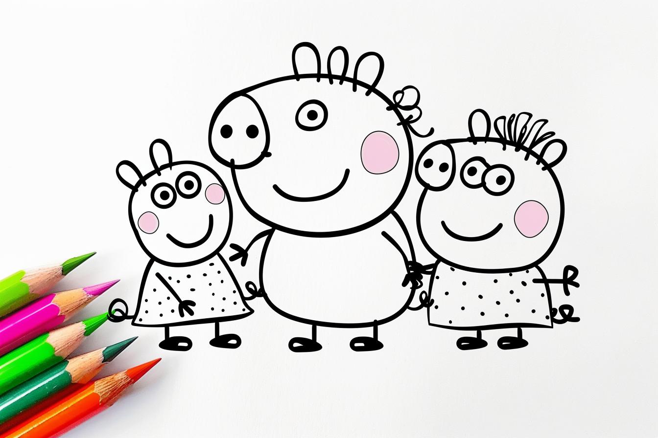 Free Printable PDF Peppa Pig Coloring Pages