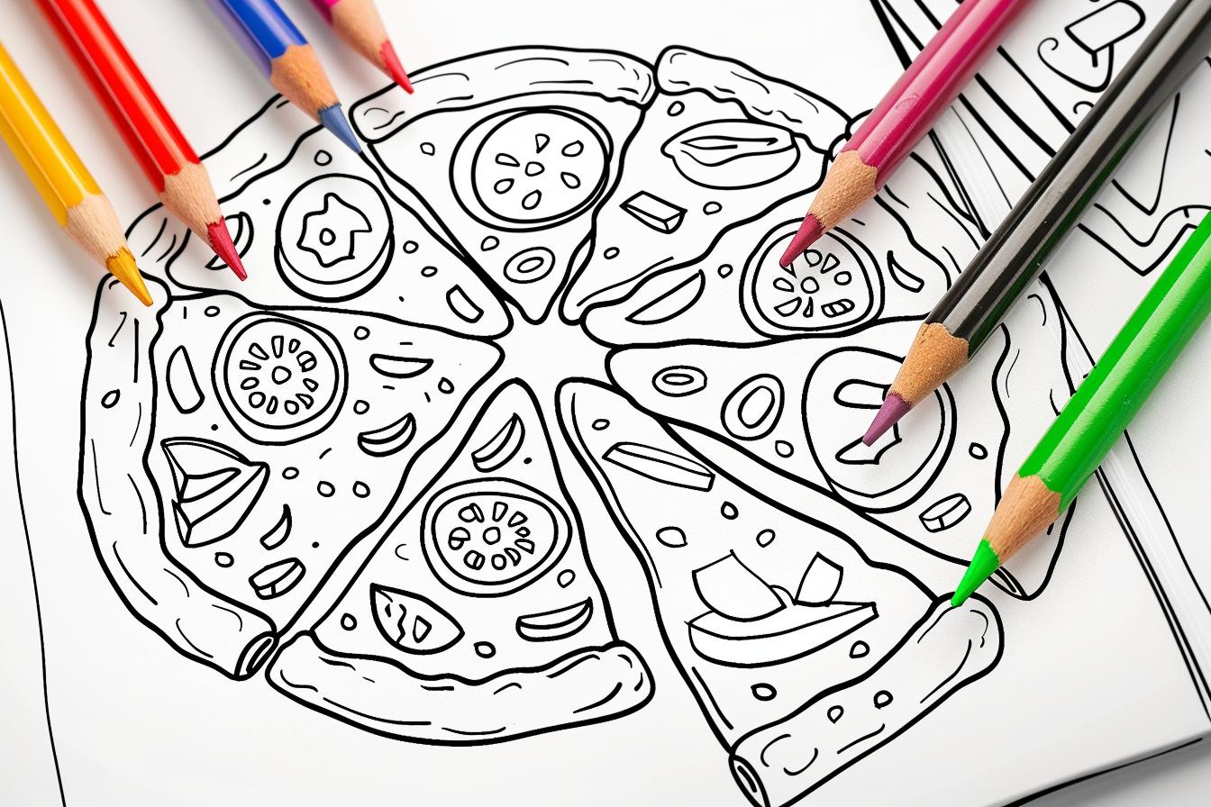 Free Pizza Coloring Pages